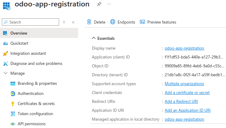 Registering a Microsoft Azure app