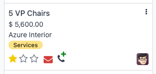 一个具有向 VoIP 小部件添加通话选项的销售商机。