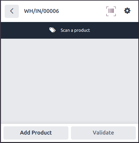 空的新收货单表单。