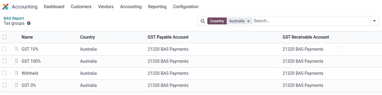 BAS 报告税组