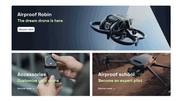 Airproof 构建块列布局。