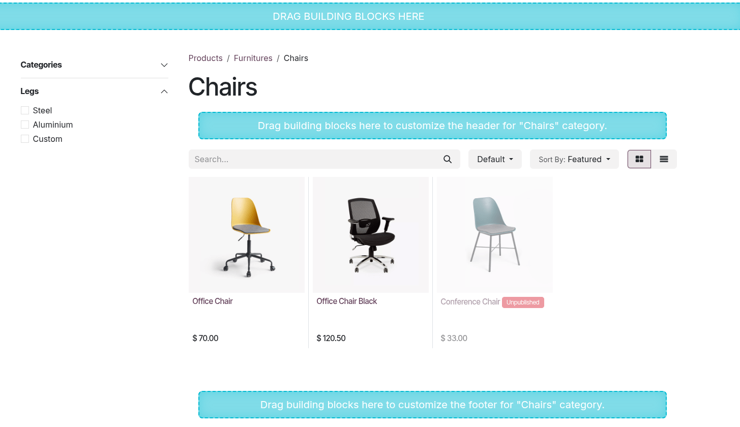 将构建块放置在页眉或页脚中。