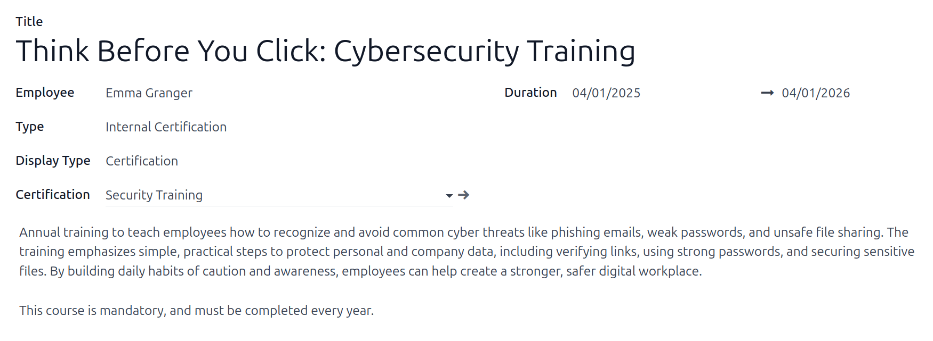 一份为建筑行业 OSHA 认证填写的认证表单。