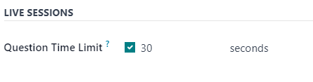 Odoo 调查应用程序中选项标签页的现场会议部分。