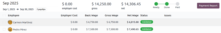 日记账分录已过账。