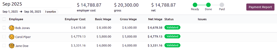 日记账分录已过账。