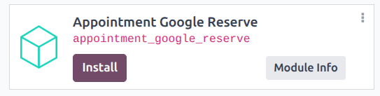 Odoo Apps 应用中的 Google Reserve 模块。