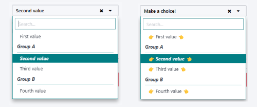 SelectMenu 使用和自定义的示例