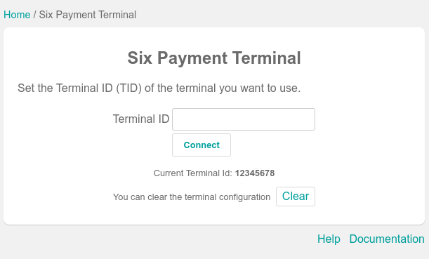 设置 Six 终端 ID
