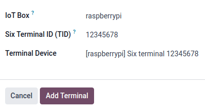 配置 SIX 支付终端的终端 ID